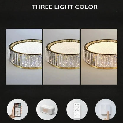 Chloé Luxury Crystal Ceiling Lamp Gold LED Modern Light