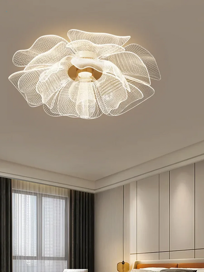 Juliette Luxury Gold Flower Acrylic LED Ceiling Light