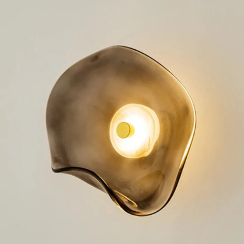 Élise Halo LED-Wandleuchte mit Glasschirm