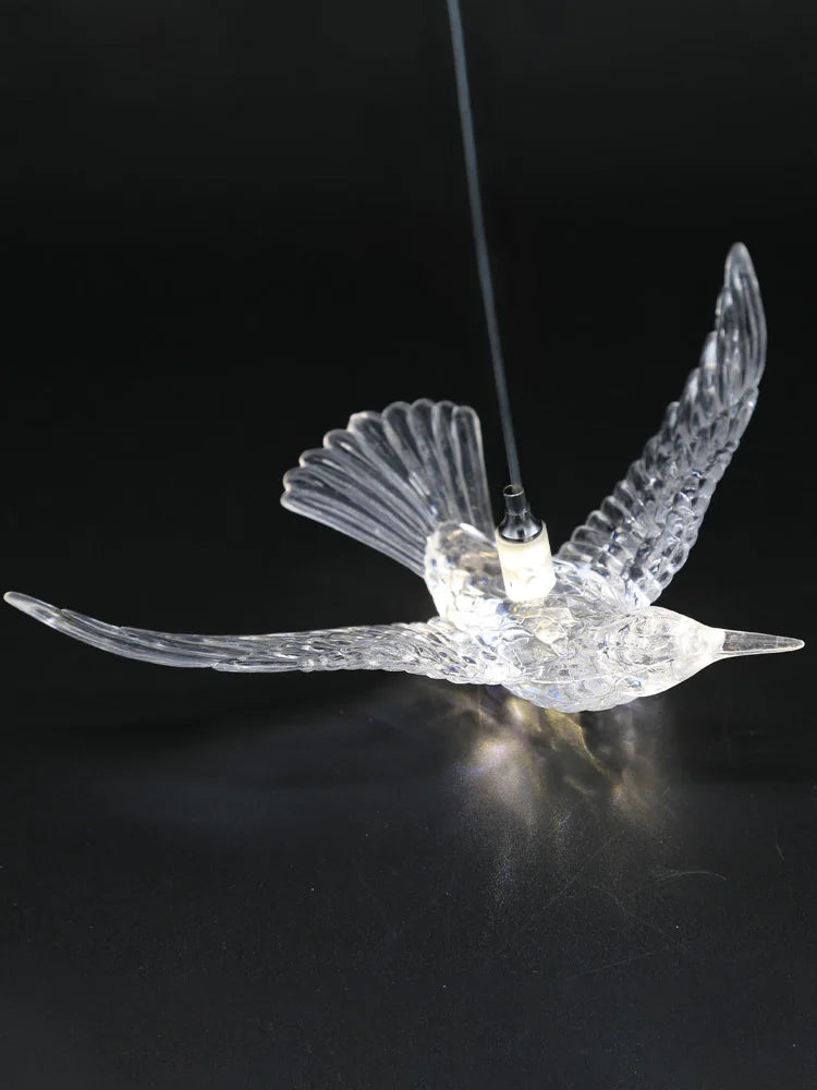 Delphine Swallow Bird LED Staircase Pendant Chandelier