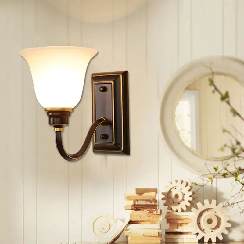 Sophie Landhaus Glas Wandlampe E27 Einflammige Flurlampe
