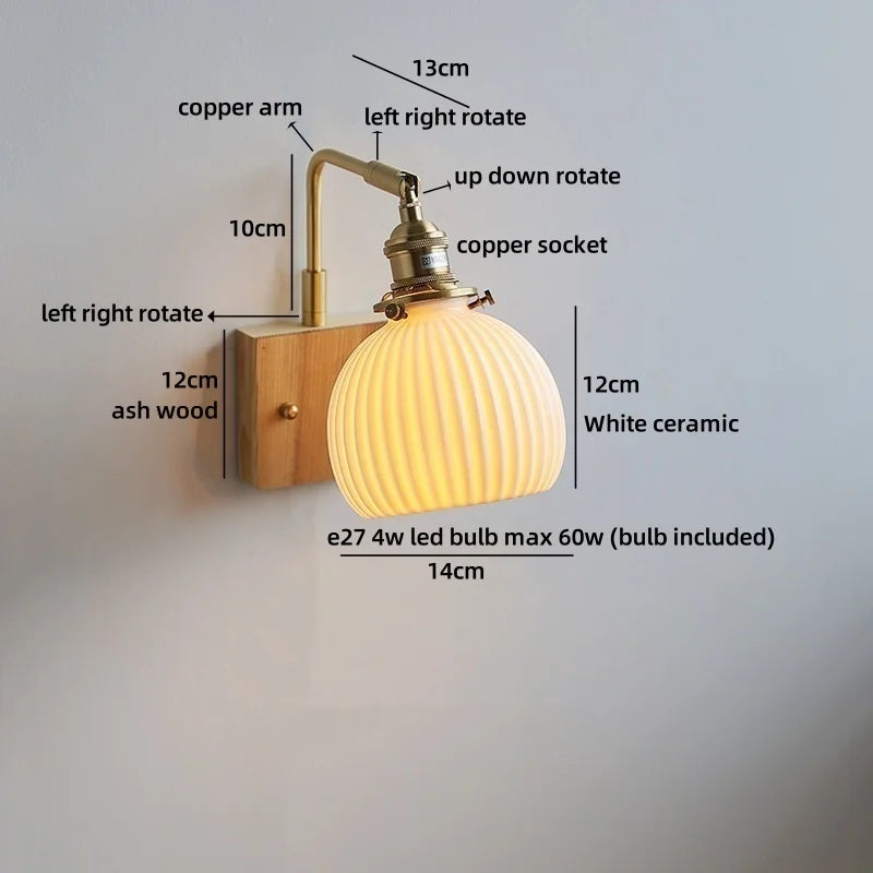 Amélie Vintage Ceramic Flower Wall Light