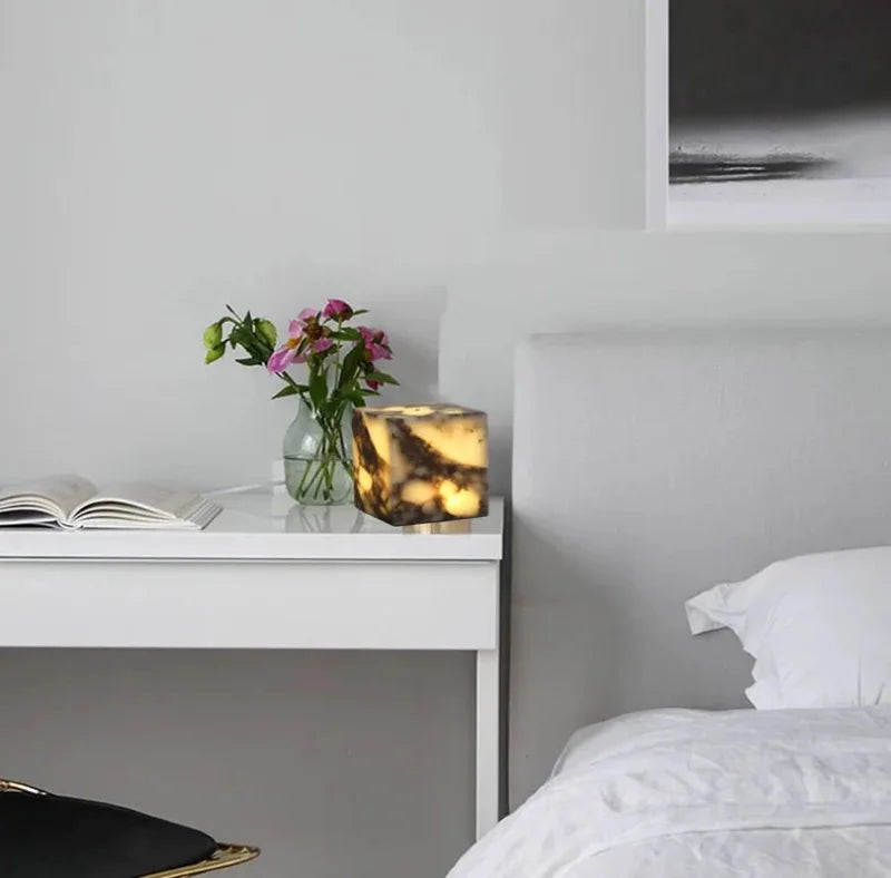 Sophie Luma Marble LED Glow Cube Lamp
