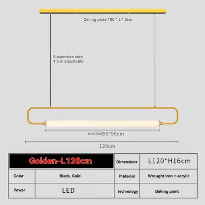 Aurélie Nordic Linear Tube Pendelleuchte