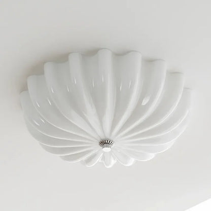 Éloise Medieval Cream Glass Pumpkin Ceiling Light