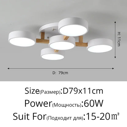 Chloé Nordic Macaron LED Ceiling Chandelier Light