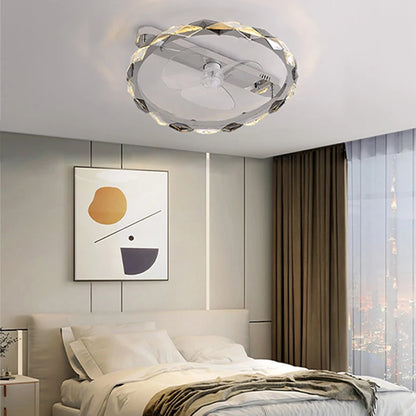 Élodie 2025 Moderner Ring Kristall LED Dimmbare Deckenleuchte Silber Dekor Lampe