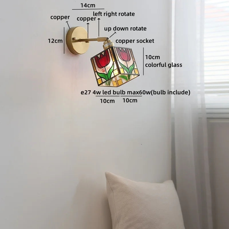 Aurélie Square Glass Wall Lamp Nordic Modern