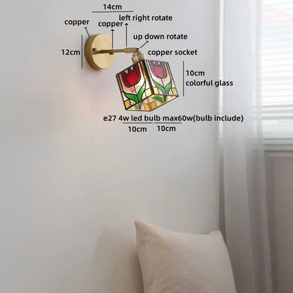 Aurélie Square Glass Wall Lamp Nordic Modern