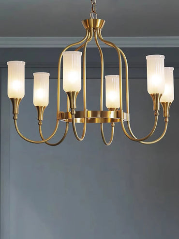 Aurélie Brass Cottage Ceiling Chandelier Light