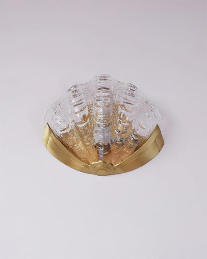 Aurélie Wandleuchte Muschel mit geformtem Glasdesign