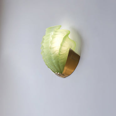 Aurélie Wandleuchte Muschel mit geformtem Glasdesign
