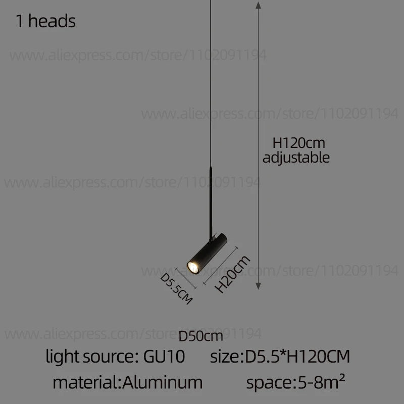 Noémie Moderne Zylindrische LED Pendelleuchte