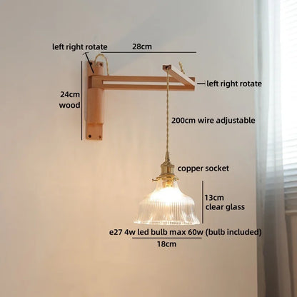 Élise Glasblumen Wandleuchte Flexibler Arm Nordisch