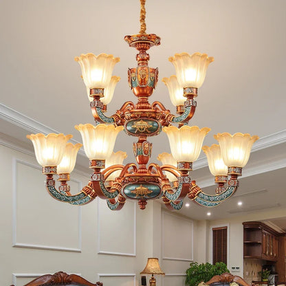 Europäischer Luxus-Wohnzimmer-Kronleuchter Amerikanisches Retro-Restaurant Villa Hotel Westliches Restaurant Café Pendelleuchte