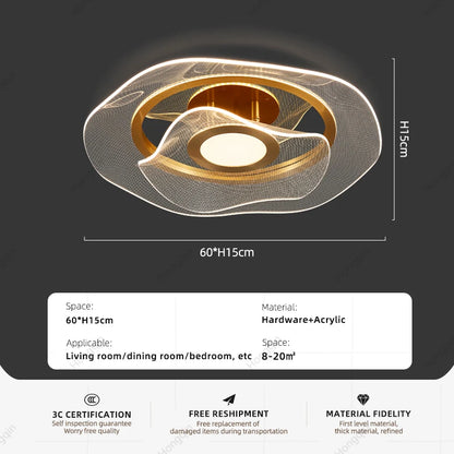 Amélie Gold Luxe LED Ceiling Chandelier Light