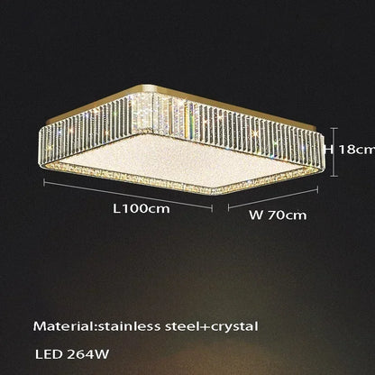 Chloé Luxury Crystal Ceiling Lamp Gold LED Modern Light