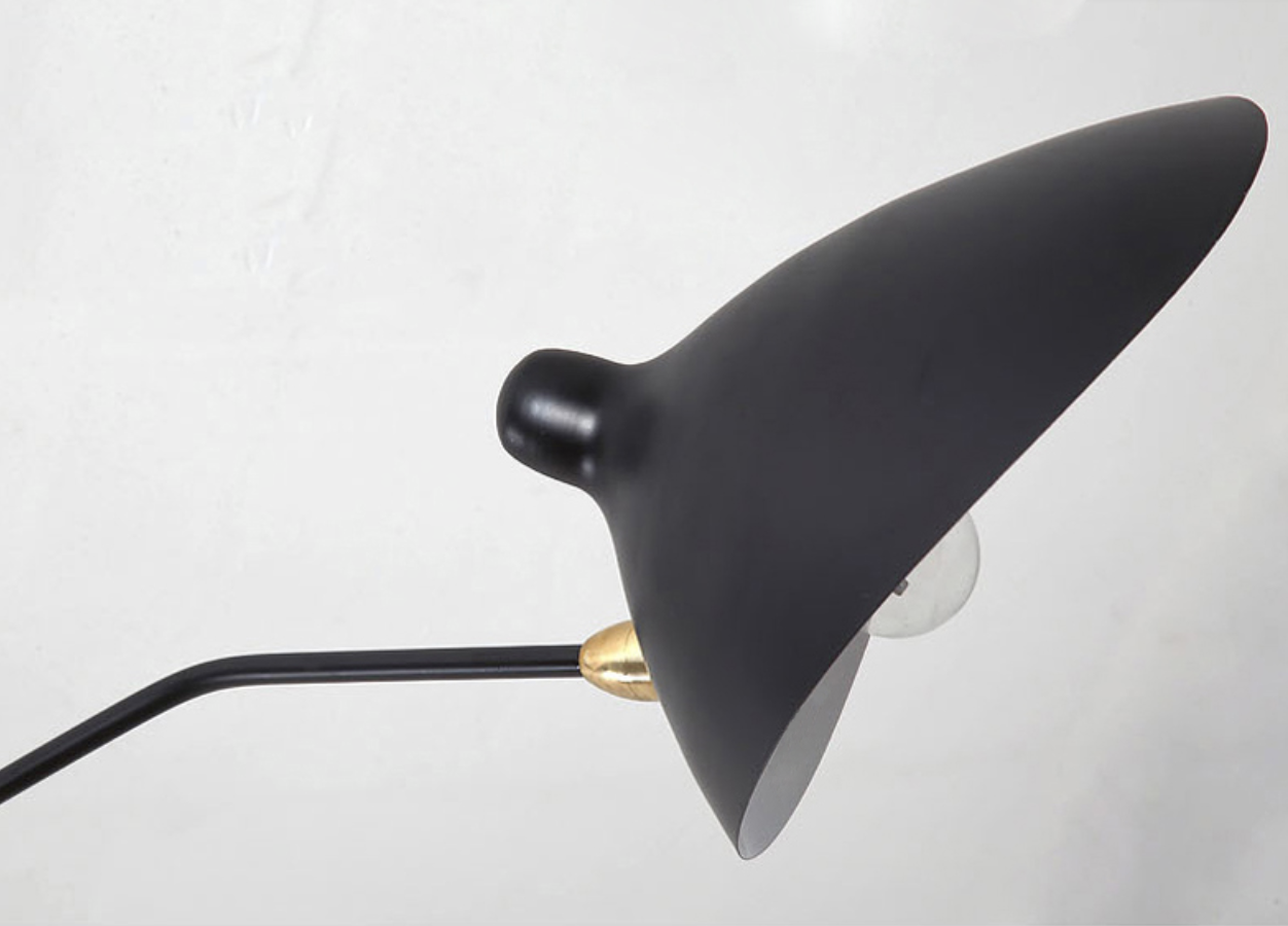 Camille Deckenleuchte mit drehbarem Arm, LED, Schwarz Messing, verstellbar