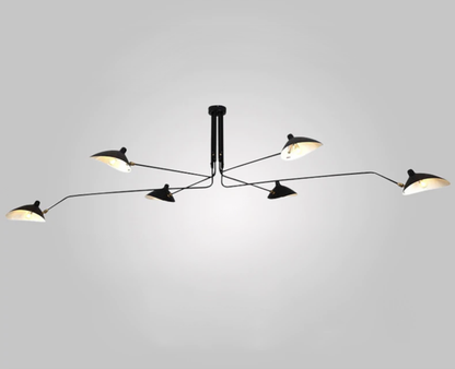 Camille Deckenleuchte mit drehbarem Arm, LED, Schwarz Messing, verstellbar