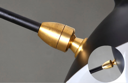 Camille Deckenleuchte mit drehbarem Arm, LED, Schwarz Messing, verstellbar