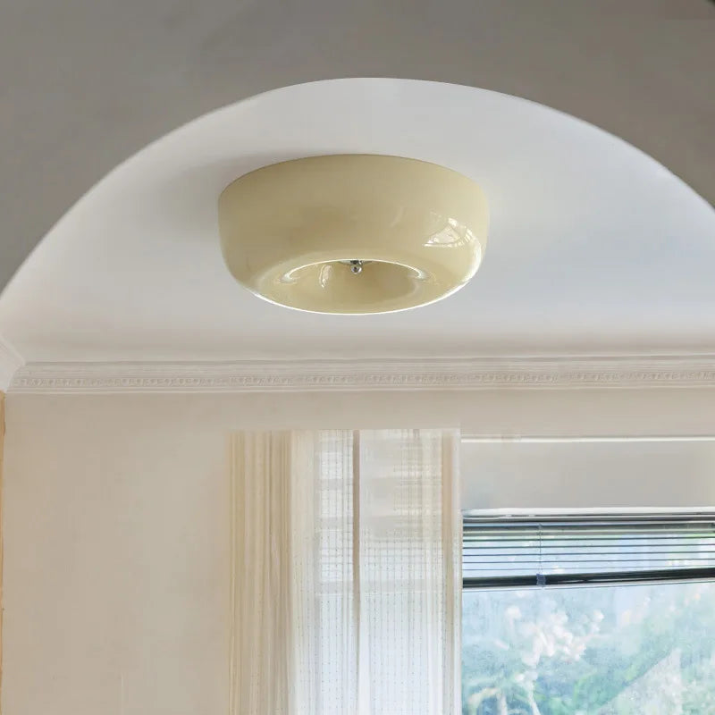 Deckenlampe Camille Französisch Beige Glas Downlight Flur Schlafzimmer