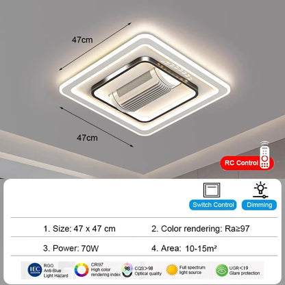 Aurevo Moderner LED-Deckenventilator ohne Flügel