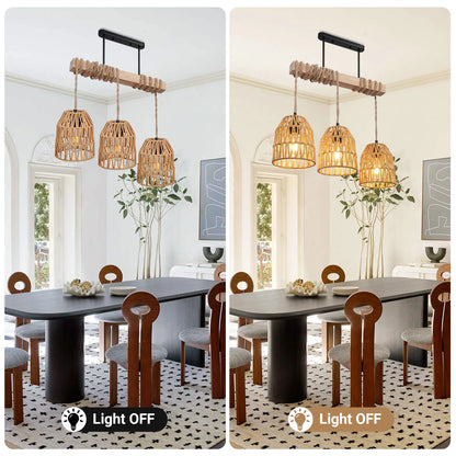 Élise Boho Rattan Ceiling Chandelier E27 Handwoven Flush Mount Light