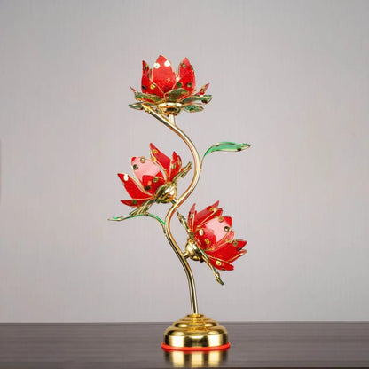 Camille Lotus Farbwechselnde LED-Seiden-Tischleuchte E27