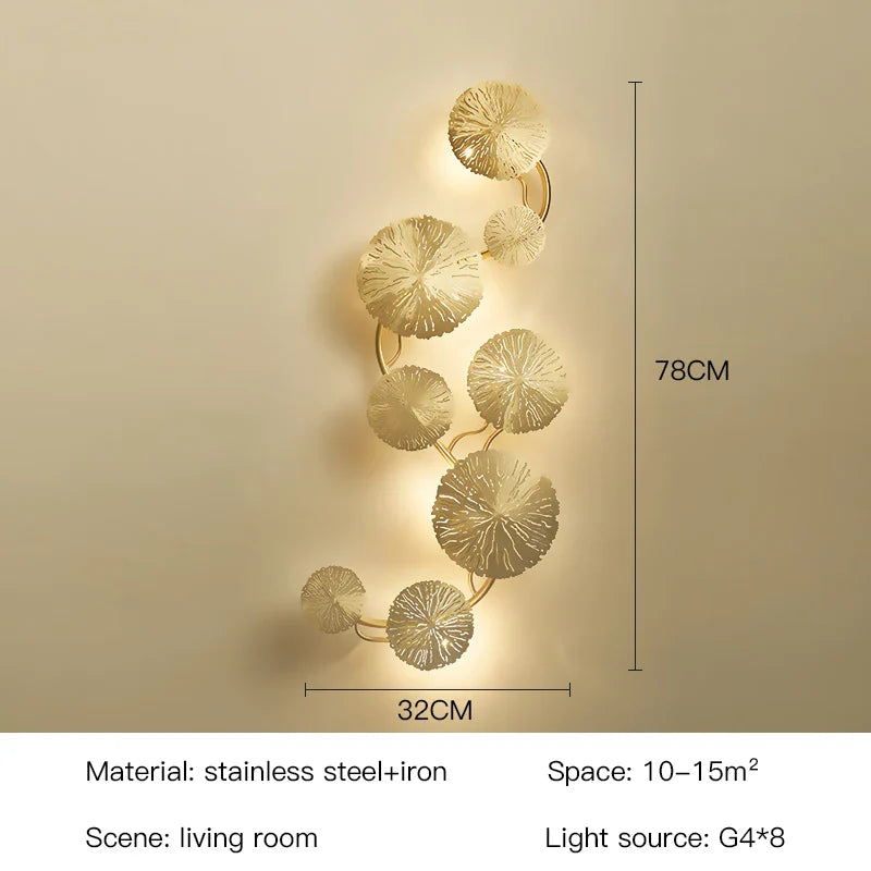 Océane Lotus Leaf Wall Lamp with Modern Artistic Design