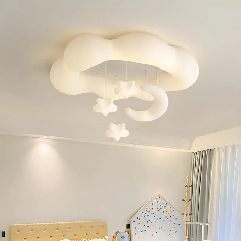 Amélie Cloud LED-Deckenleuchte Kinderzimmer Cremefarben Dimmbar