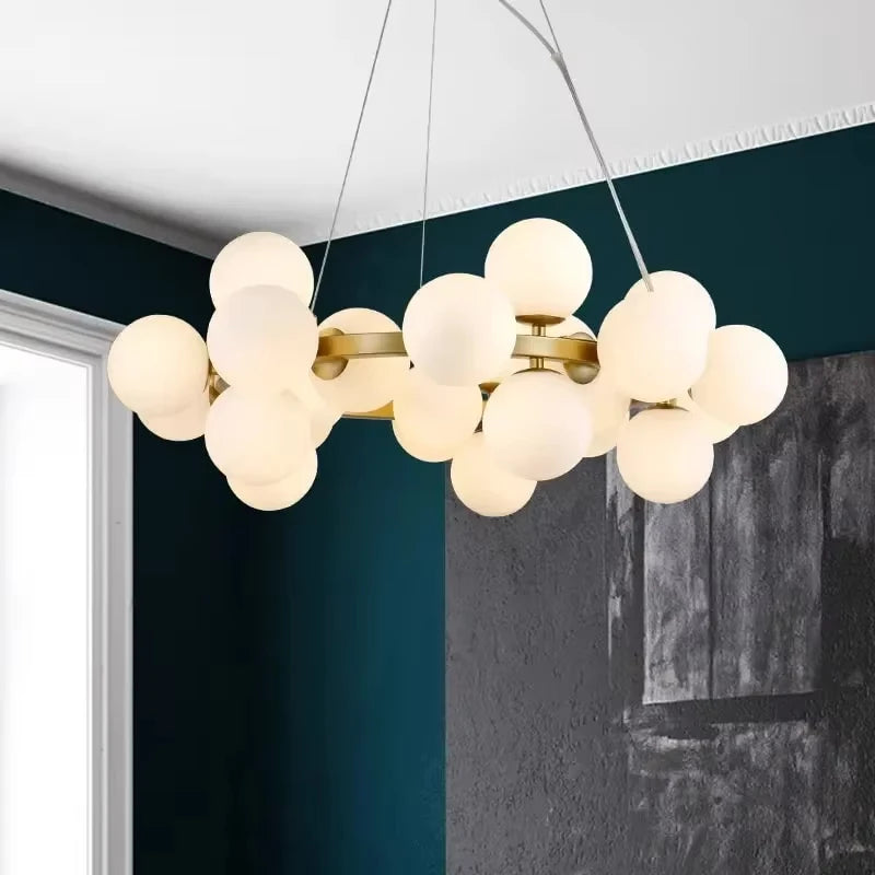 Sophie Glass Bubble Pendant Chandelier for Modern Living Spaces