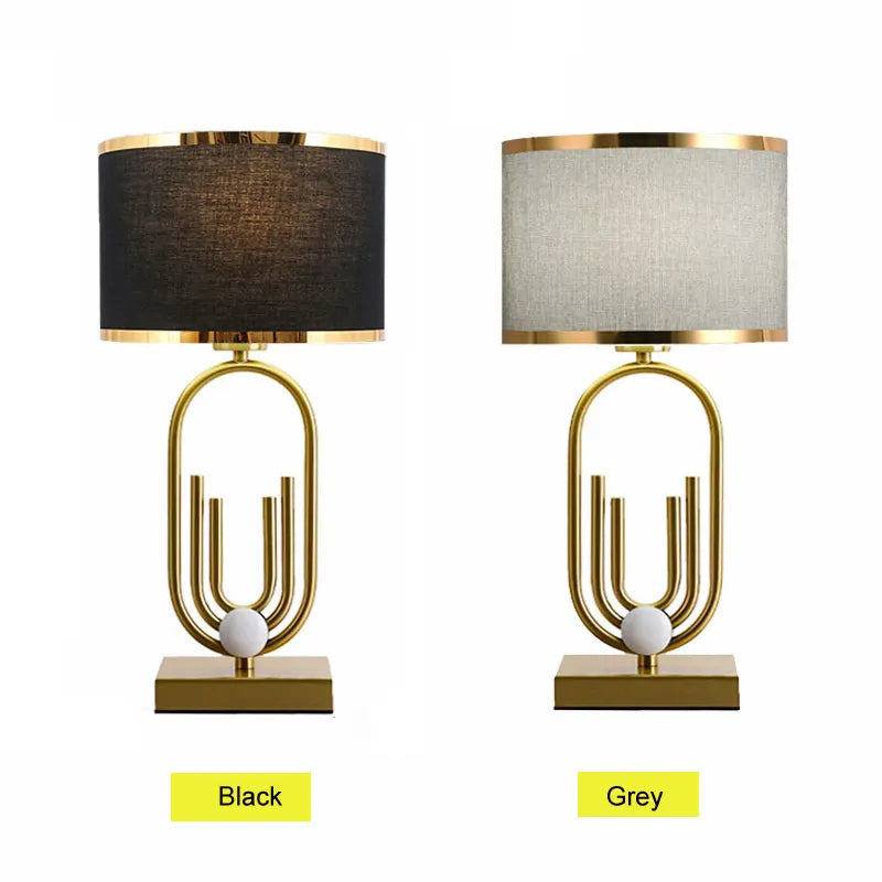 Orléans Moderne Gold Geometrische Tischleuchte