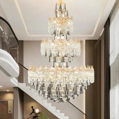 Isabelle Luxuriöser Duplex-Kristall-Kronleuchter für Villen-Hallenlicht