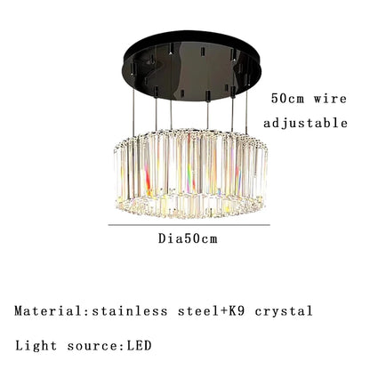 Élise italienische Luxus-Rund-Pendelleuchte Kristall-Deckenlampe