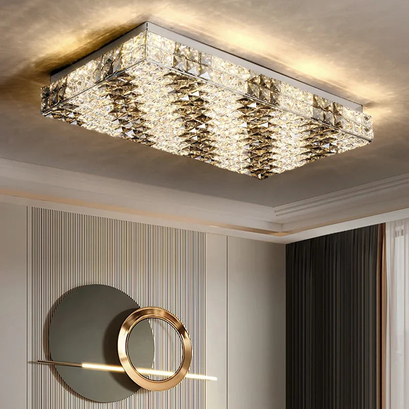 Élodie Moderne Luxus K9 Kristall LED Deckenlampe für Wohn-, Esszimmer, Schlafzimmer, Zuhause, Innenbeleuchtung