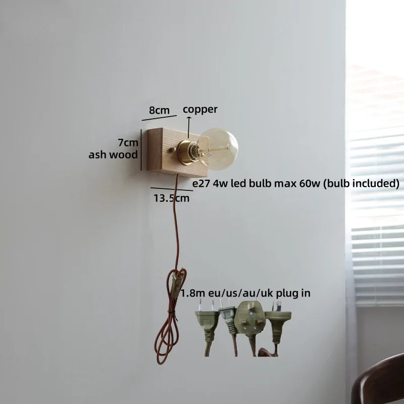Noémie Wabi Sabi Wood Ceramic Wall Light