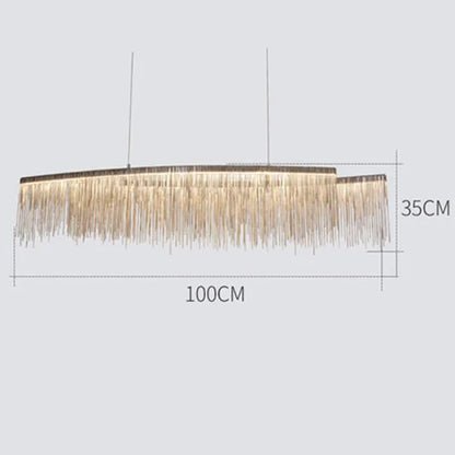 Helene Nordic Long Tassel Chain Chandelier