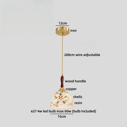 Isabelle Ceramic Pendant Light Japanese Vintage Style