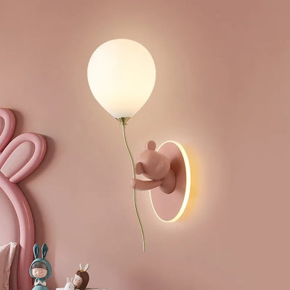 Chloé Balloon-Bär LED-Wandlampe Kinderzimmer Prinzessinnenstil