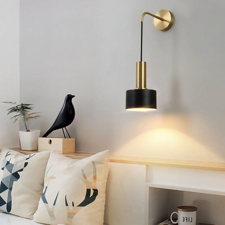 Colette Gold Black Wall Lamp with Nordic Modern Design