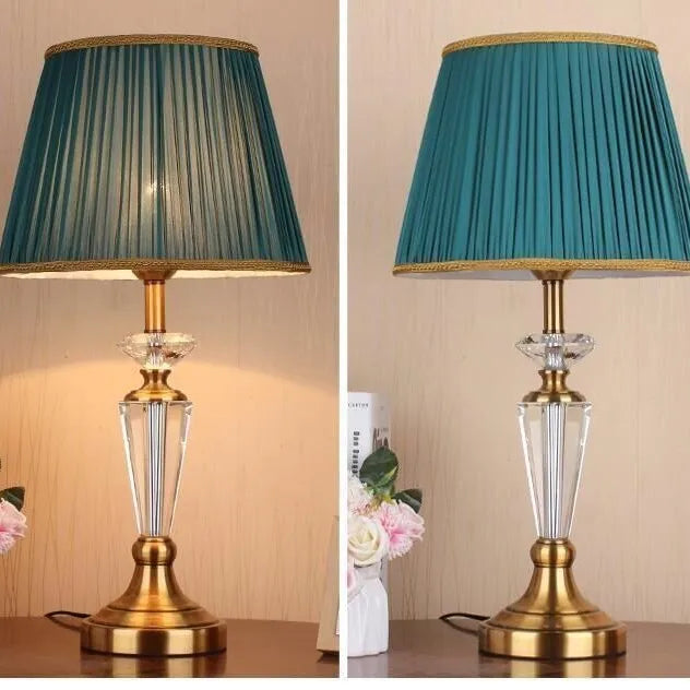 Europäische Retro-Kristall-Stehlampe für Wohnzimmer & Schlafzimmer
