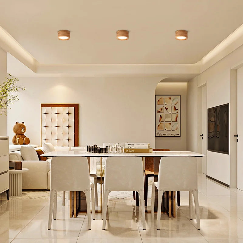Amélie GX53 Wooden LED Ceiling Downlight Indoor Lamp