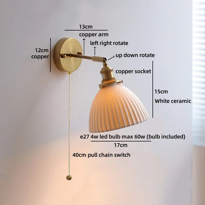 Élise Nordic White Iron LED Wall Lamp Kids Room Decor