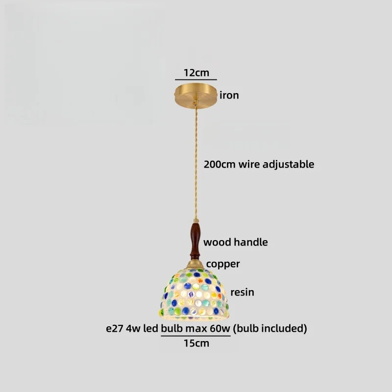 Isabelle Ceramic Pendant Light Japanese Vintage Style