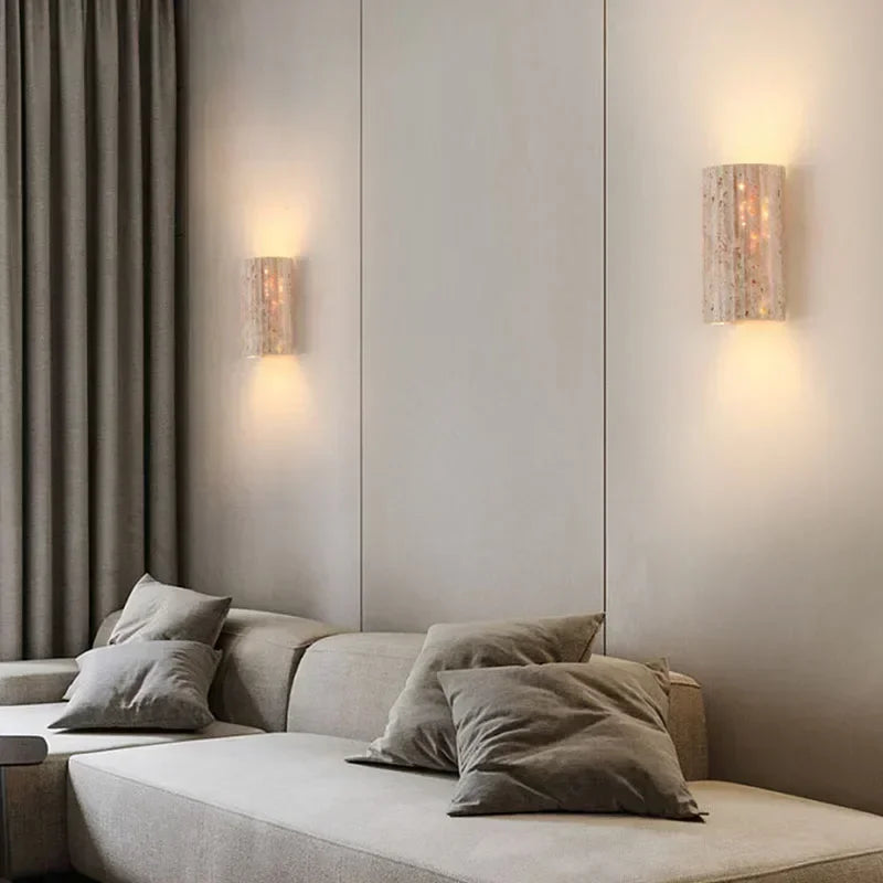 Yvonne Wabi-Sabi Stein-LED-Wandleuchte