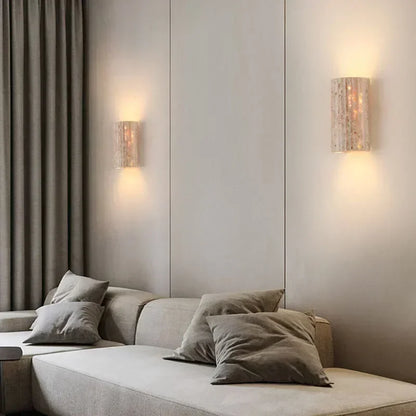 Yvonne Wabi-Sabi Stein-LED-Wandleuchte
