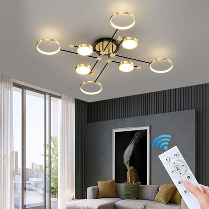Auriane Nordic Gold Schwarz LED Deckenpendelleuchte