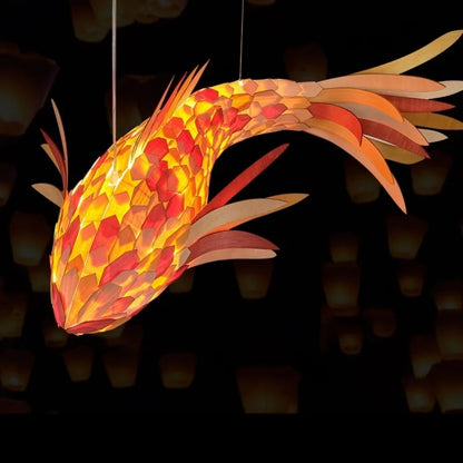 Decorative Fish Shaped Chandelier Pendant Light for Restaurant & Cafe Interiors