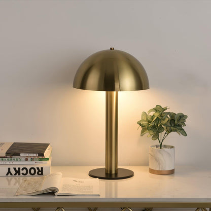 Céleste Pilztischleuchte mit skulpturalem Metalldesign