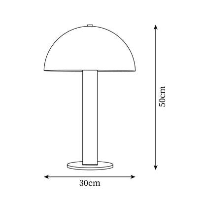 Céleste Pilztischleuchte mit skulpturalem Metalldesign